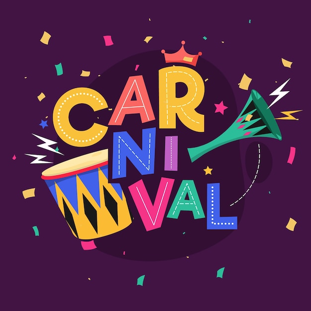 Flat design carnival concept