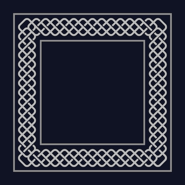 Flat design celtic frame