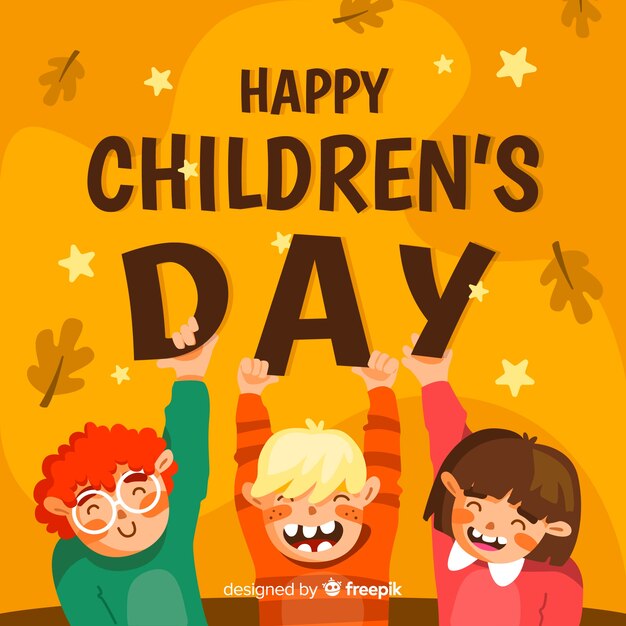 Flat design for children's day event