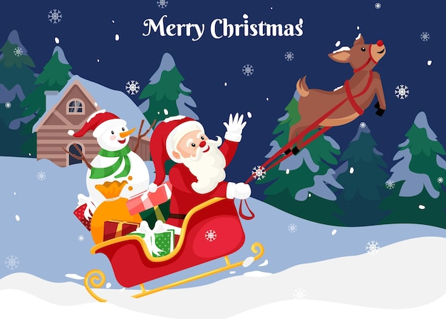 Free vector flat design christmas background