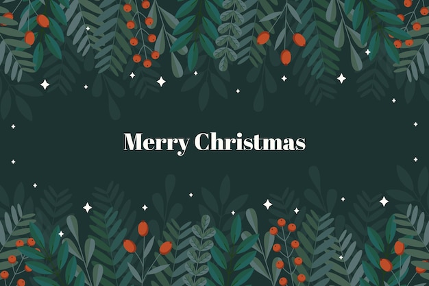 Flat design christmas background