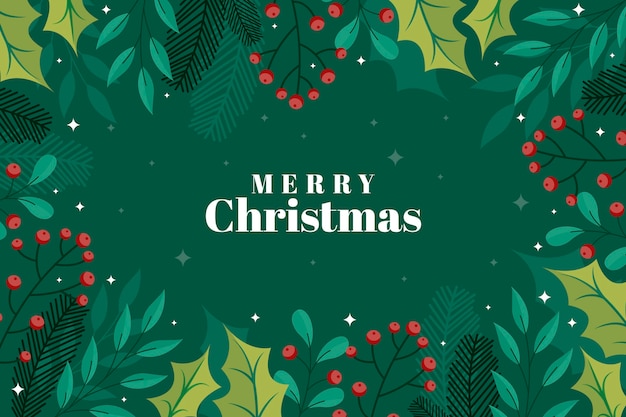 Flat design christmas background