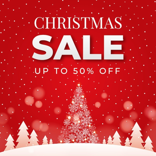 Flat design christmas sale