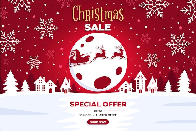 Flat design christmas sale