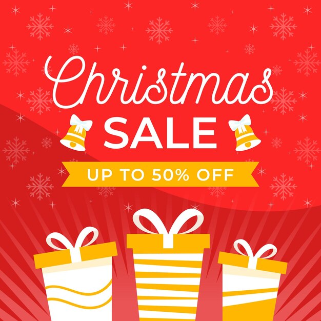 Flat design christmas sale