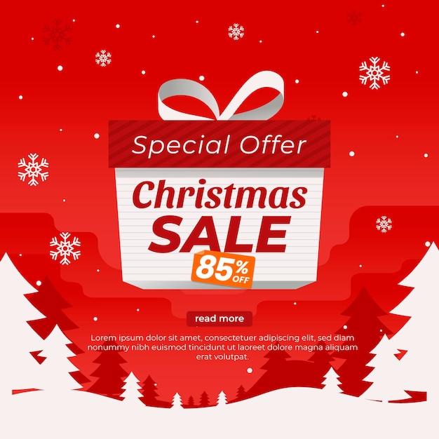 Flat design christmas sale