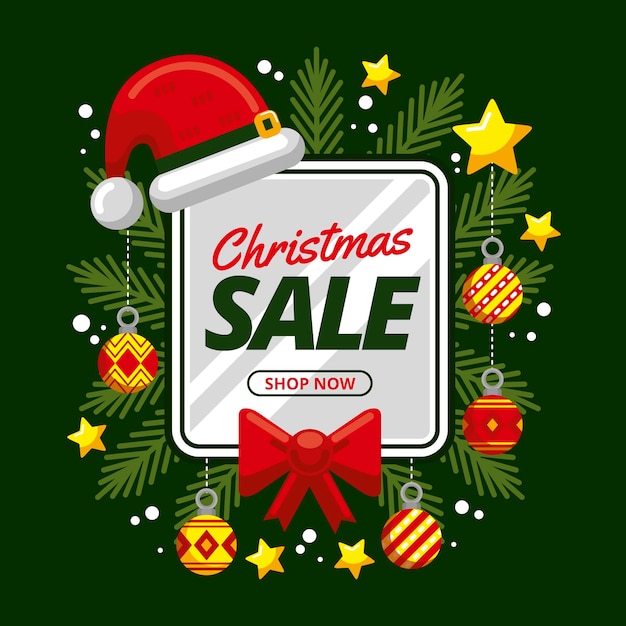 Flat design christmas sale