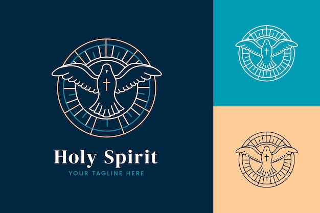 Free Vector flat design church logo template