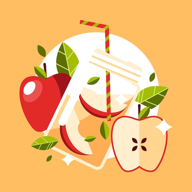 Free Vector flat design cider illustration