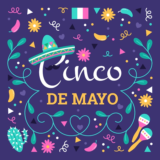 Flat design cinco de mayo celebration