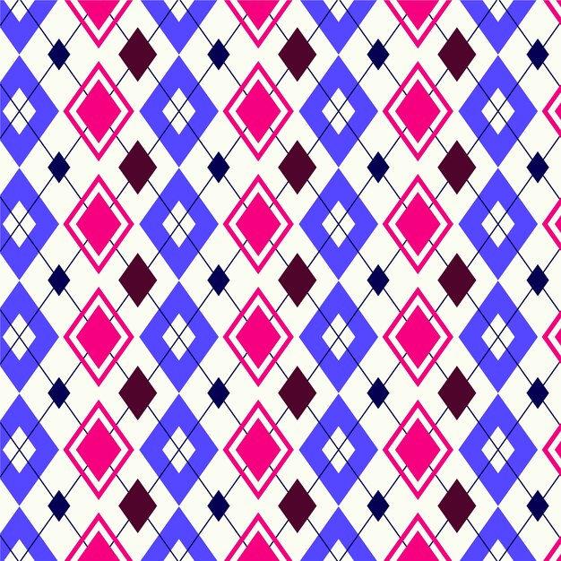 Flat design classic argyle pattern