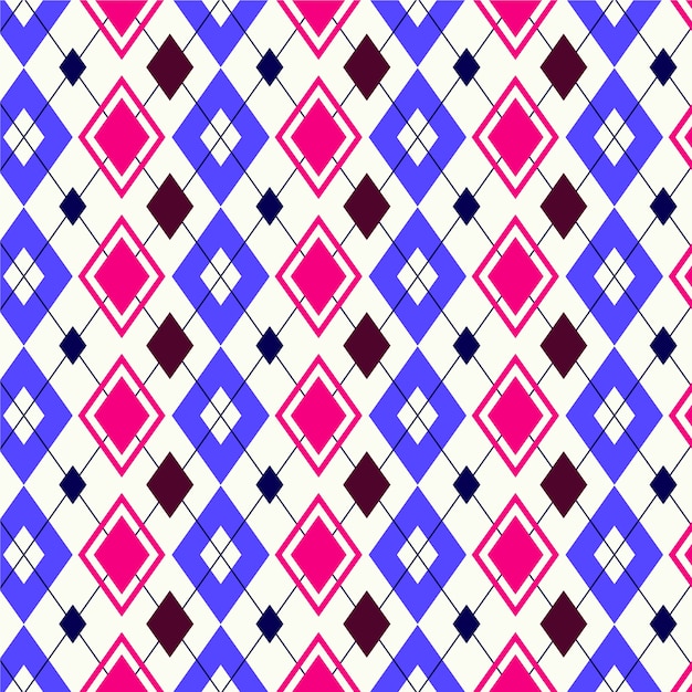 Flat design classic argyle pattern