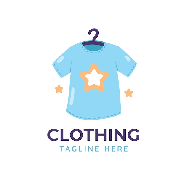 Free Vector flat design clothing logo template