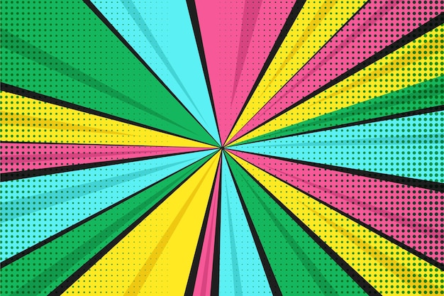 Free vector flat design colorful comics background