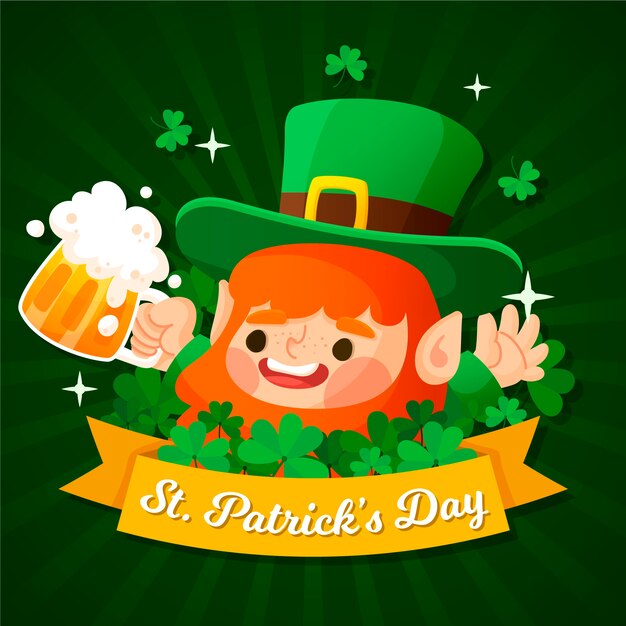 Flat design colorful design for st. patricks day