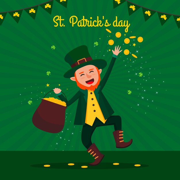 Flat design colorful design of st. patricks day