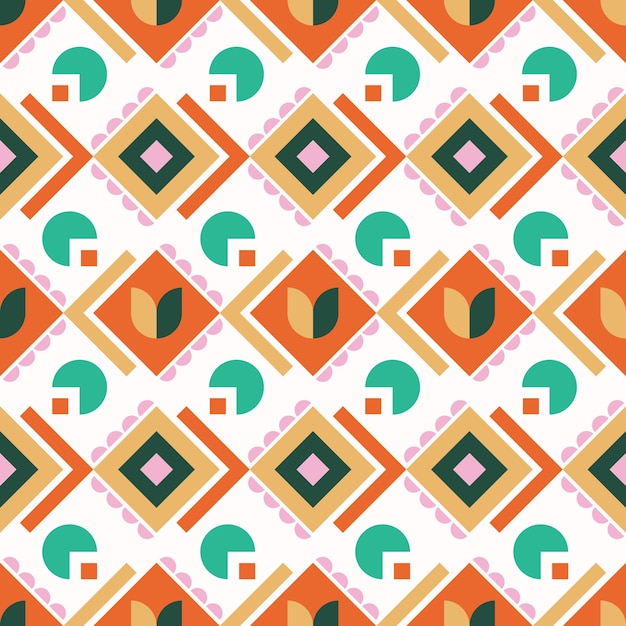 Free Vector flat design colorful geometric pattern