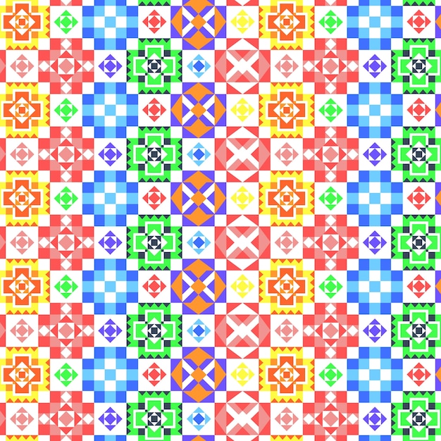 Flat design colorful geometric pattern