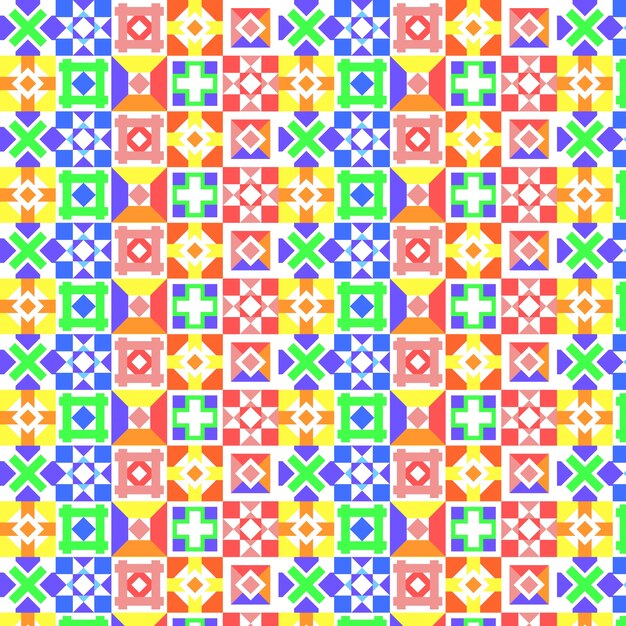 Flat design colorful geometric pattern