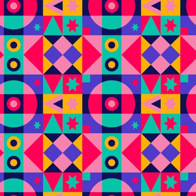 Free Vector flat design colorful geometric pattern