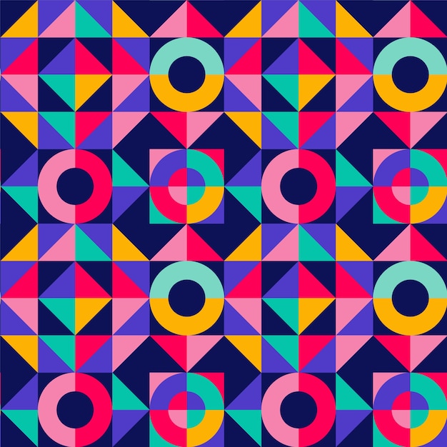 Free Vector flat design colorful geometric pattern