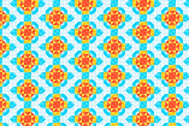 Flat design colorful geometric pattern