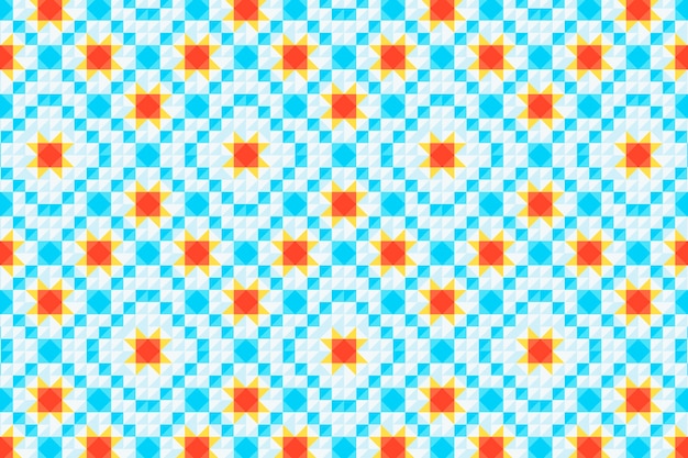 Flat design colorful geometric pattern