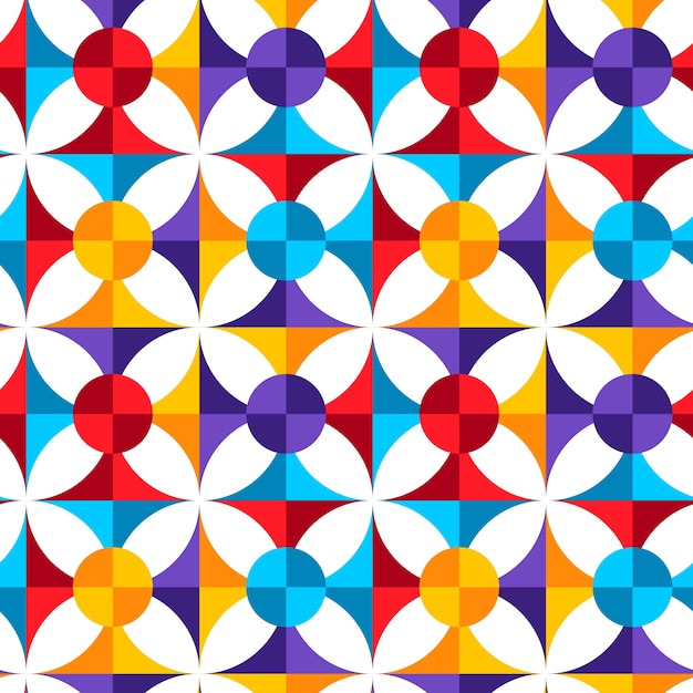 Free Vector flat design colorful geometric pattern