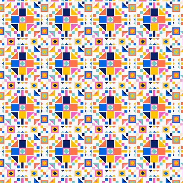 Free Vector flat design colorful geometric pattern