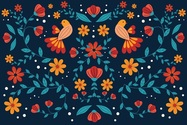 Flat design colorful mexican background