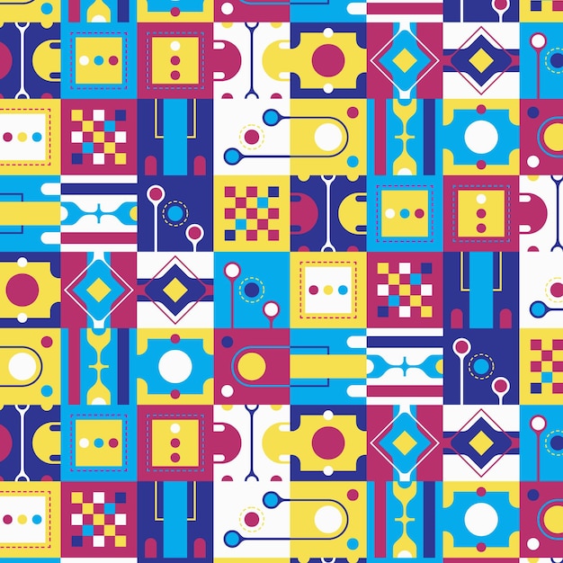 Free Vector flat design colorful mosaic pattern