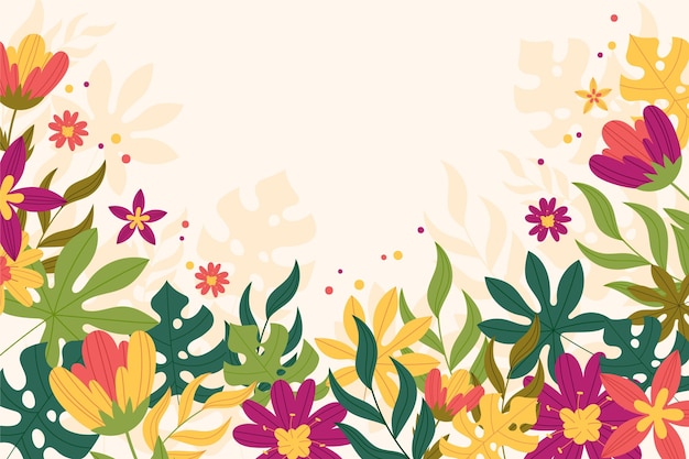 Flat design colorful spring background