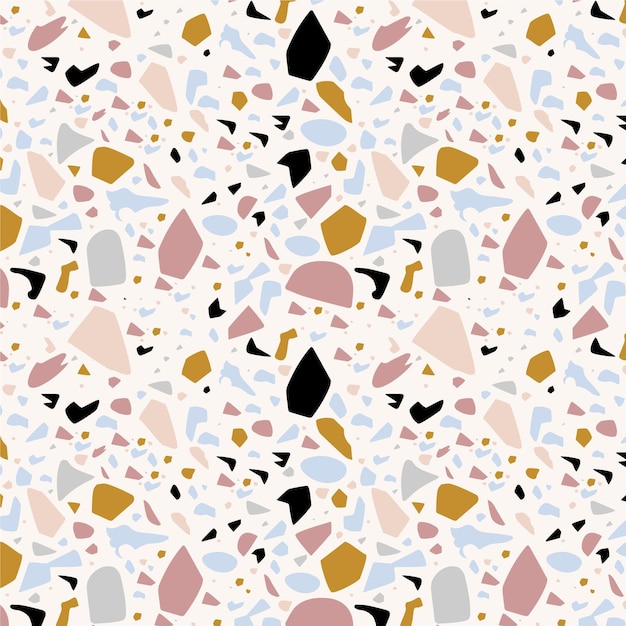 Free Vector flat design colorful terrazzo pattern