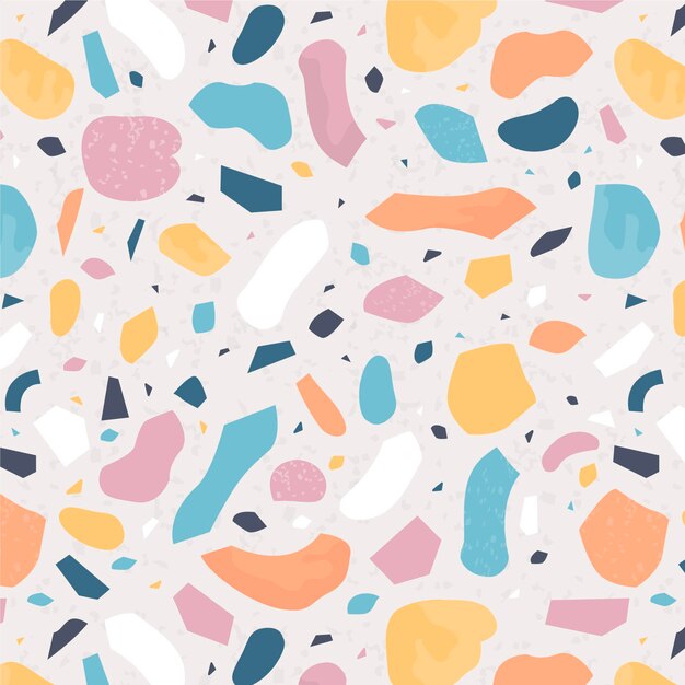 Flat design colourful terrazzo pattern