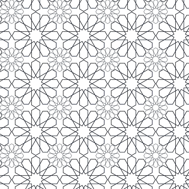 Flat design complex arabesque pattern