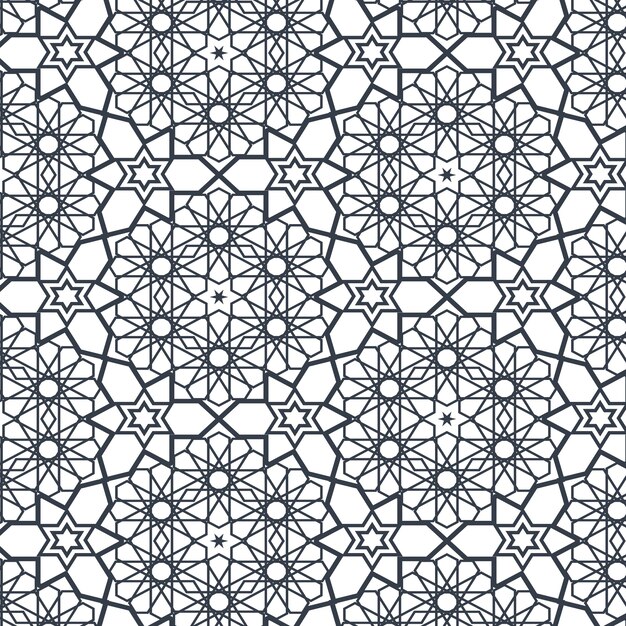 Flat design complex arabesque pattern