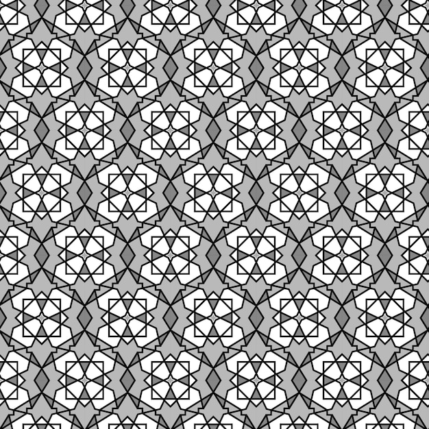 Flat design complex arabesque pattern