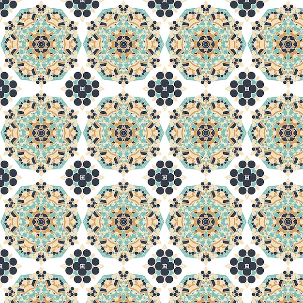 Flat design complex arabesque pattern