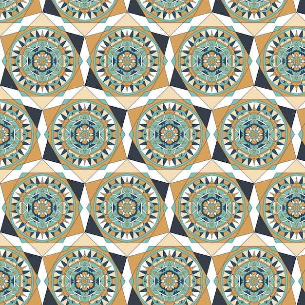 Flat design complex arabesque pattern