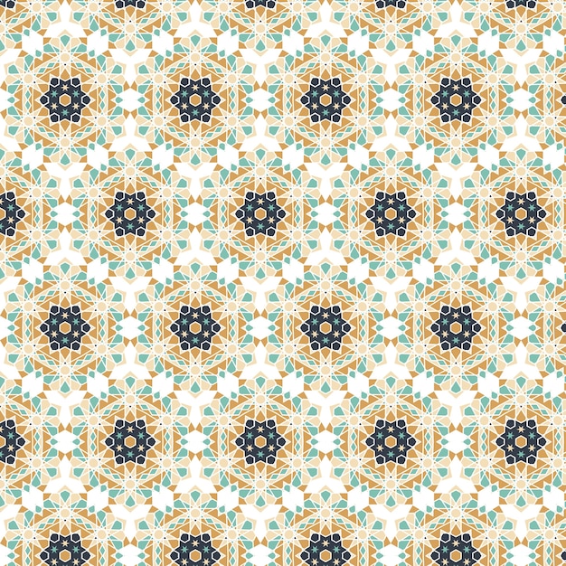 Flat design complex arabesque pattern