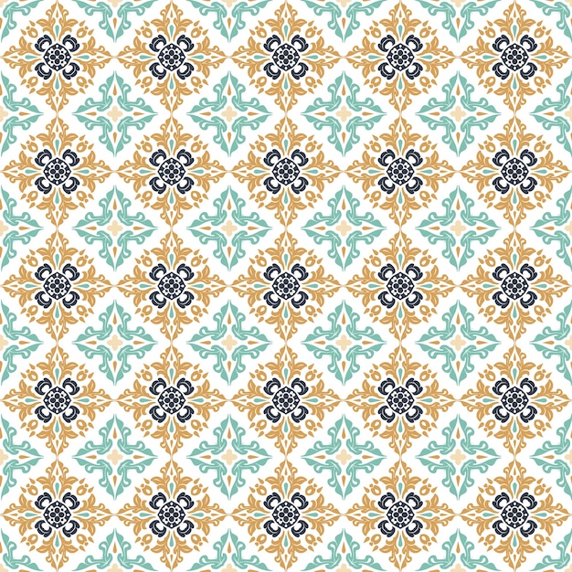 Flat design complex arabesque pattern