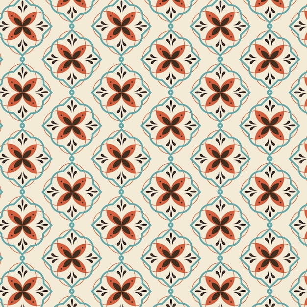 Flat design complex arabesque pattern