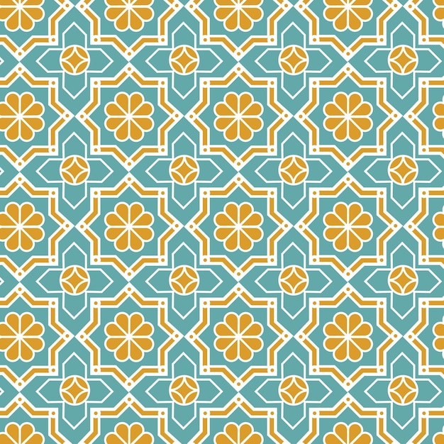 Flat design complex arabesque pattern