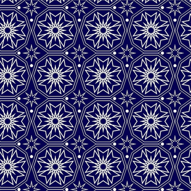 Flat design complex arabesque pattern