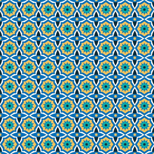 Flat design complex arabesque pattern