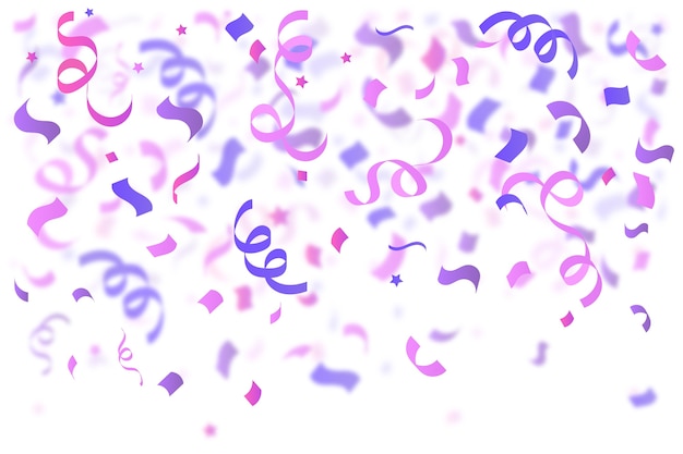 Flat design confetti background