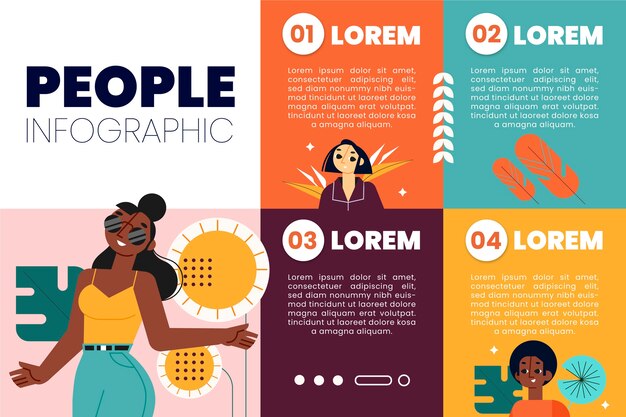 Flat design connecting people graphics