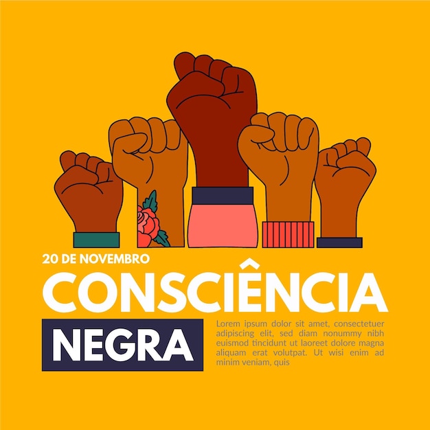 Free Vector flat design consiencia negra day