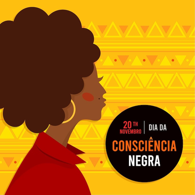 Free vector flat design consiencia negra day