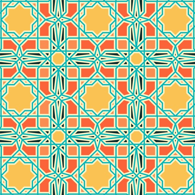 Flat design creative arabesque pattern